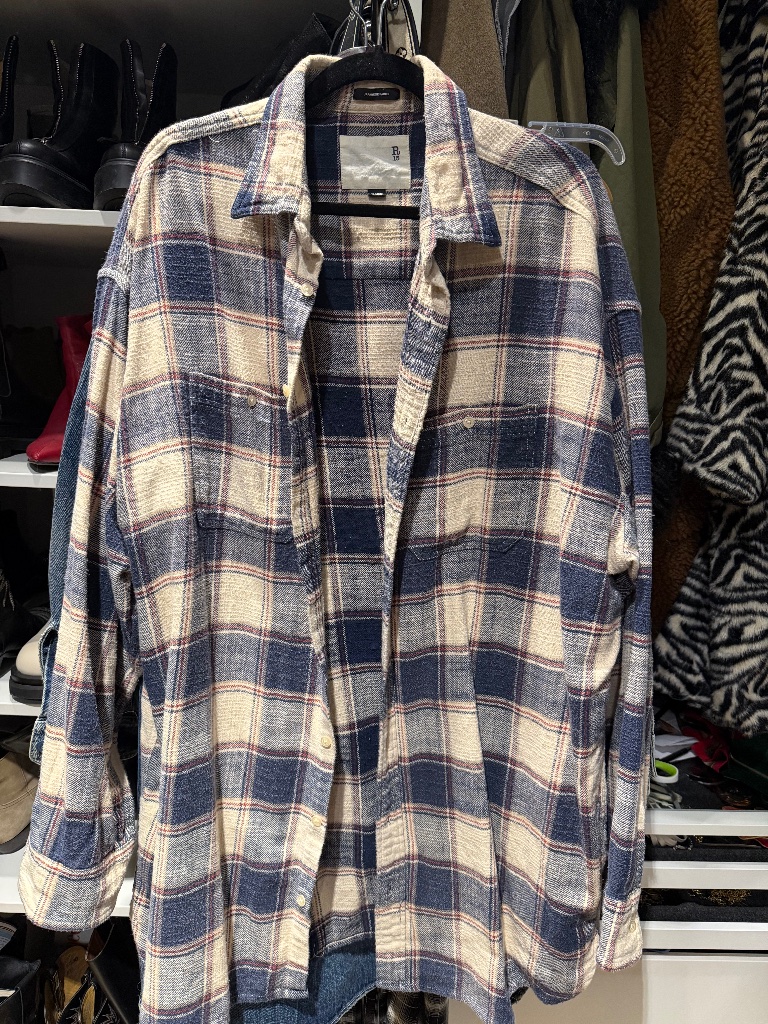 R13 Xl Plaid Flannel Shirt Or Jacket